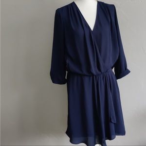 Heartloom Dark Blue Faux Wrap Dress
